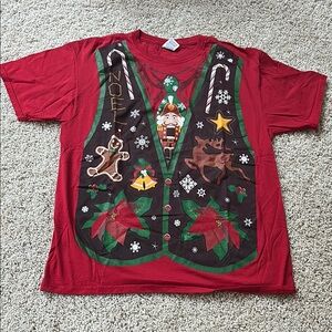 Festive Red Christmas Graphic T-Shirt